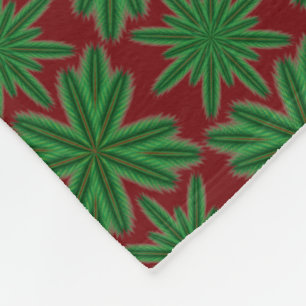 Manta Polar Pine Snowflakes Garnet Fleece Blanket (3 Tamaños)