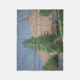 Manta Polar Pine Tree Fleece Blanket, Small