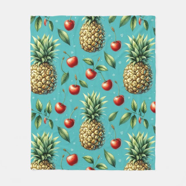 Manta Polar Pineapple Cherry Bliss (Anverso)