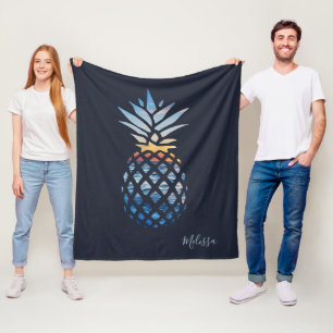 Manta Polar Pineapple Sunset Seaview Elegante Gráfico