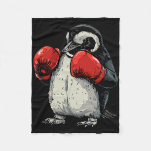 Manta Polar Pingüino Boxeador Con Guantes De Boxeo Kickboxing 