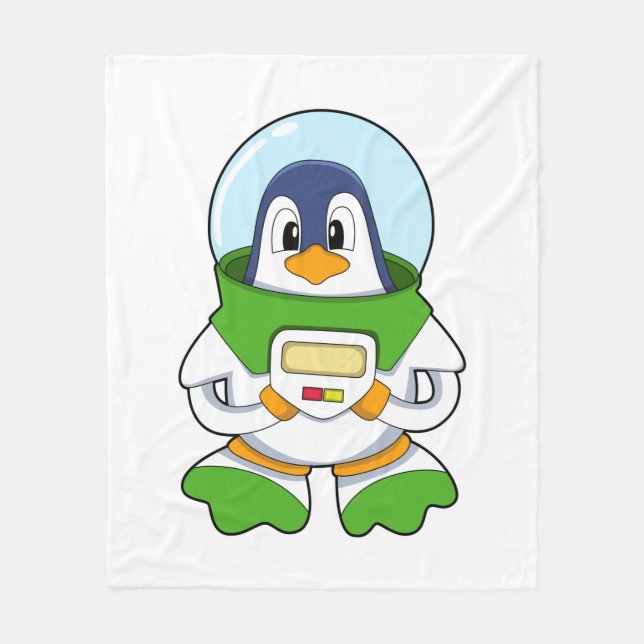 Manta Polar Pingüino como astronauta con disfraz (Anverso)