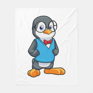 Manta Polar Pingüino como nervioso con gafas