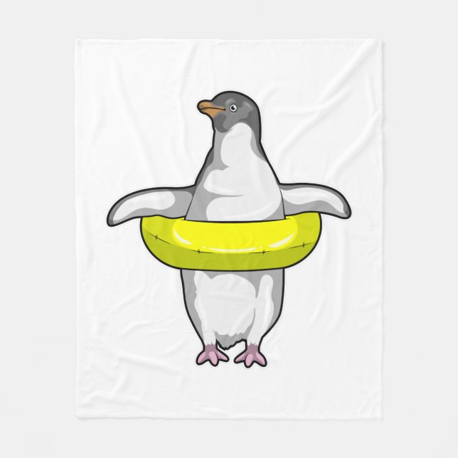 Manta Polar Pingüino con anillo de natación (Anverso)