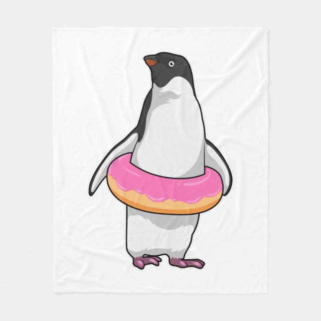 Manta Polar Pingüino con Donut (Anverso)