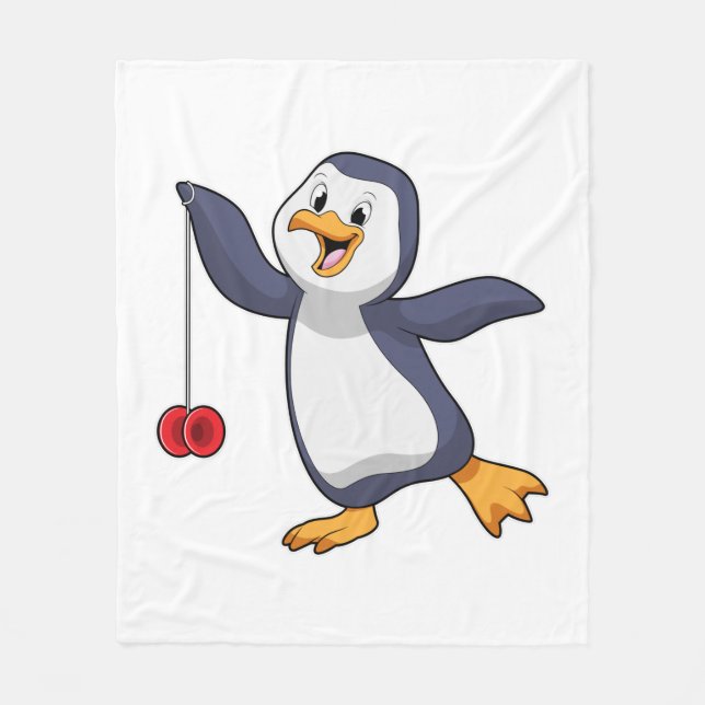 Manta Polar Pingüino con Yo-Yo (Anverso)