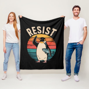 Manta Polar Pingüino Divertido Resiste Protesta Contra Arancel