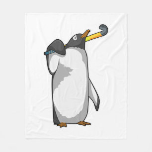Manta Polar Pingüino en hockey con bastón de hockey