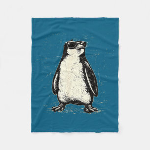 Manta Polar Pingüino genial que lleva gafas de sol animal vint