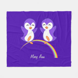 Manta Polar Pingüino morado