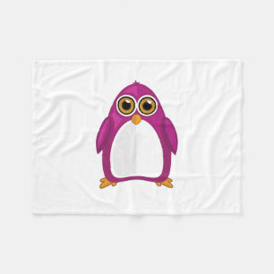 Manta Polar Pingüino Violeta Rojo Lindo – Pingüino Kawaii de D