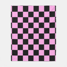 Pink and Black Checkered Square Pattern 