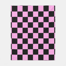 Manta Polar Pink and Black Checkered Square Pattern