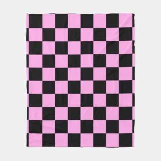 Manta Polar Pink and Black Checkered Square Pattern 