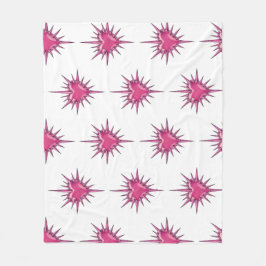 Manta Polar Pink Barbed Heart Cybersigilism Fleece Blanket