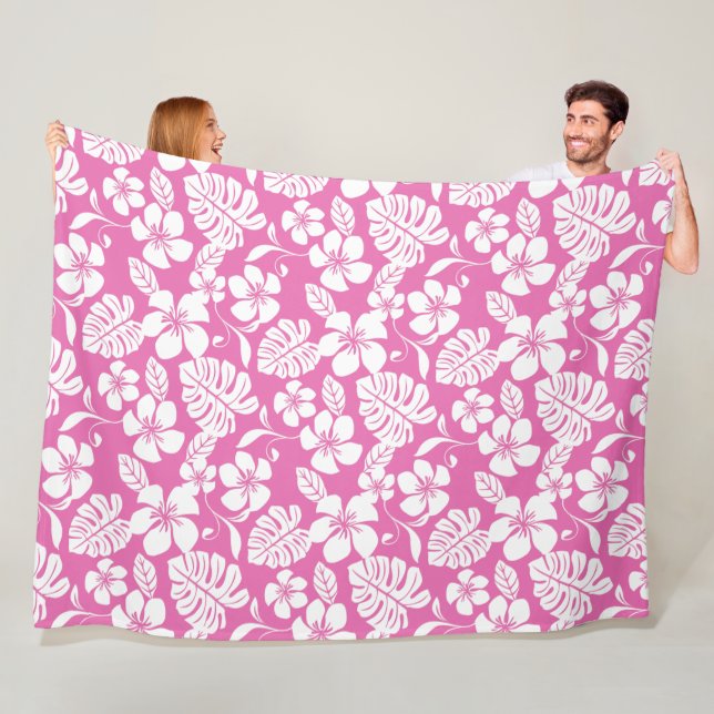 Manta Polar PINK BIKINI (FLAMINGO PINK) Fleece Blanket (In situ)