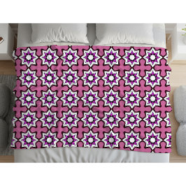 Manta Polar Pink, black and white geometric mandala