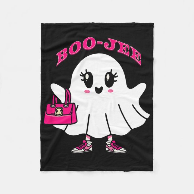 Manta Polar Pink Boo-jee Funny Ghost Halloween (Anverso)