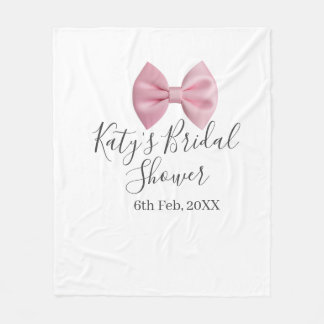 Manta Polar Pink bow bridal shower name date pastel stylish te