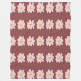 Manta Polar pink flower blanket