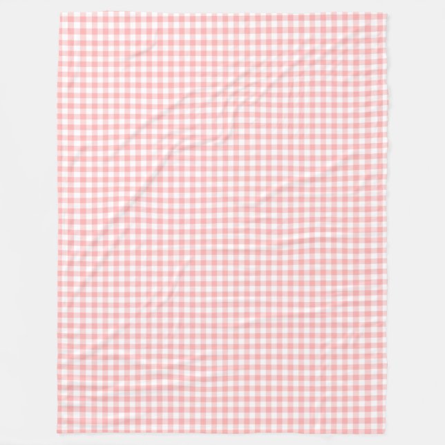 Manta Polar Pink Gingham (Anverso)