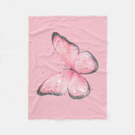 Manta Polar pink glitter butterfly