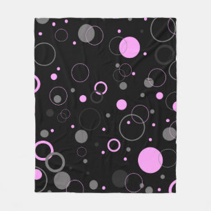 Manta Polar Pink Gray abstract seamless pattern with circles.