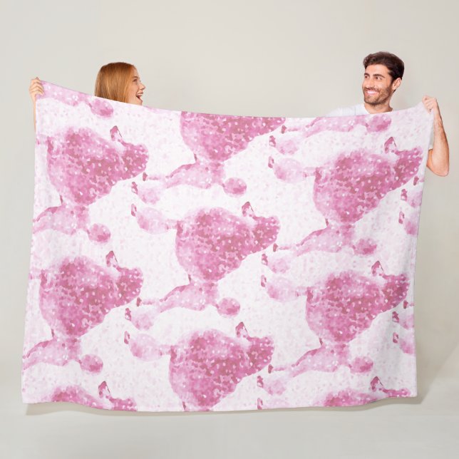 Manta Polar Pink Posh Poodle Baby Kids (In situ)