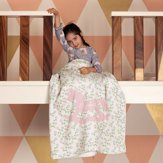 Manta Polar Pink Rocking Horse (Subido por el creador)