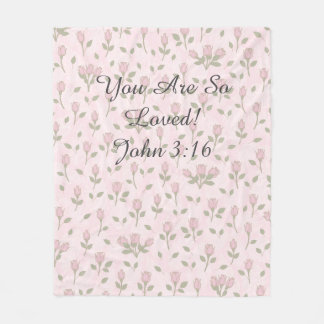 Manta Polar Pink Rosebud "You Are So Loved" Blanket