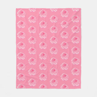 Manta Polar Pink roses