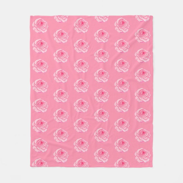 Manta Polar Pink roses (Anverso)