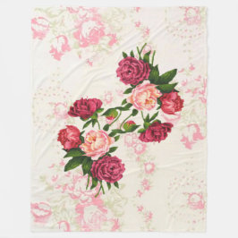 Manta Polar Pink Roses Fleece Blanket