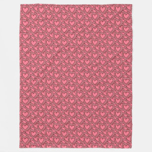 Manta Polar Pink Scalloped Outlines Repetir