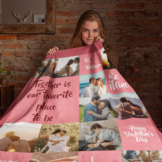 Manta Polar Pink Together For ever Always Love You Valentine