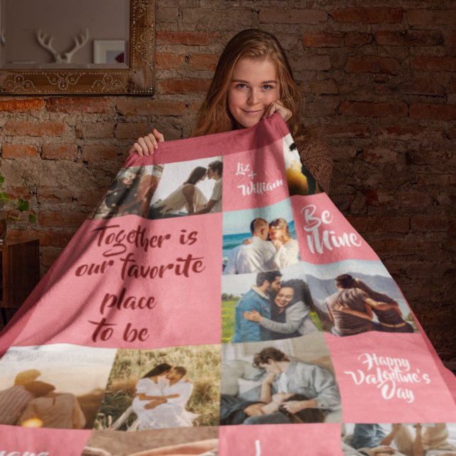 Manta Polar Pink Together For ever Always Love You Valentine (Subido por el creador)