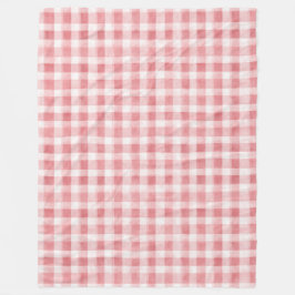 Manta Polar Pink White Plaid Stripes