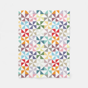 Manta Polar Pinnillo geométrico colorido