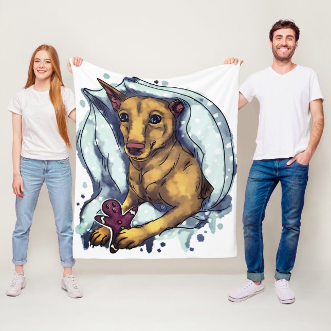 Manta Polar Pinscher y pan de jengibre en miniatura (In situ)