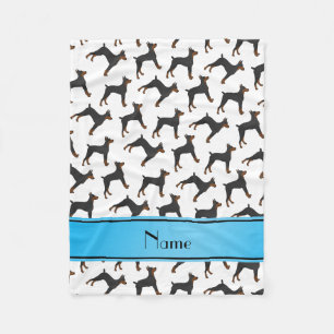 Manta Polar Pinschers blancos conocidos personalizados del