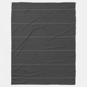 Manta Polar Pinstripe De Gris Negro Y Carbón