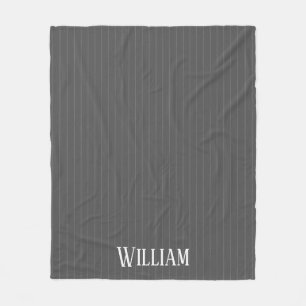 Manta Polar Pinstripes grises personalizadas