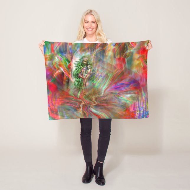 Manta Polar Pintada Madonna (In situ)