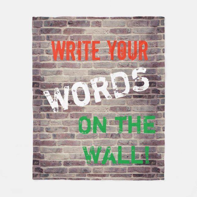 Manta Polar Pintada roja combinada del personalizado de la (Anverso)