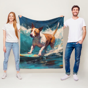 Manta Polar Pintado de surf Bull Terrier Beach