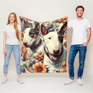 Manta Polar Pintado sin problemas Retro Bull Terrier