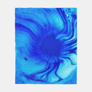 Manta Polar Pintura abstracta azul y verde azulada