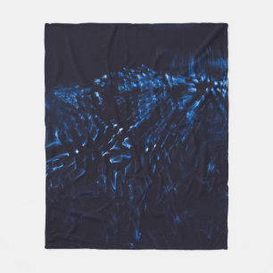 Manta Polar Pintura abstracta en negro y azul
