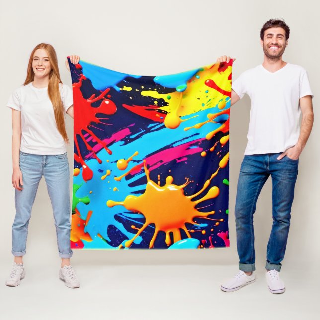 Manta Polar Pintura animada de neón en expresión fluida (In situ)