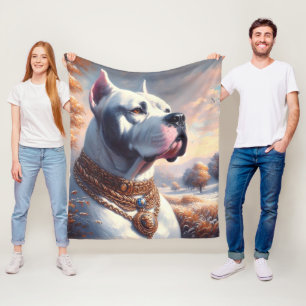 Manta Polar Pintura argentina retro dogo